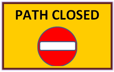 Path Closed sign #1